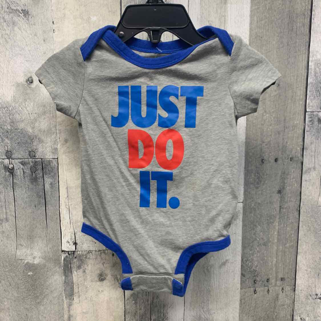 Size 6 Months Gray/Blue Sport Brand Bodysuit