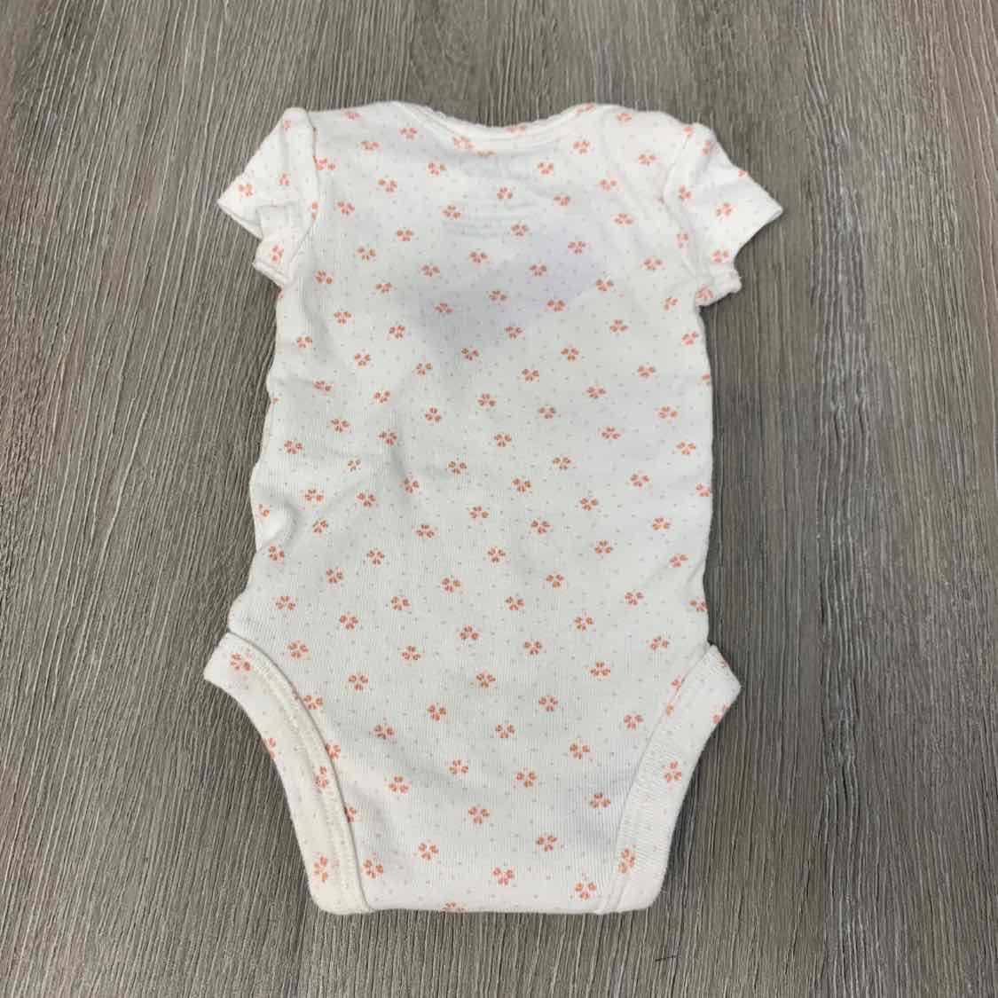 Size Preemie White/Pink Carter's Bodysuit