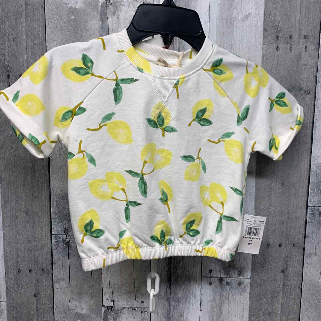 Size 4T White/Yellow Jessica Simpson Short Sleeve Shirt