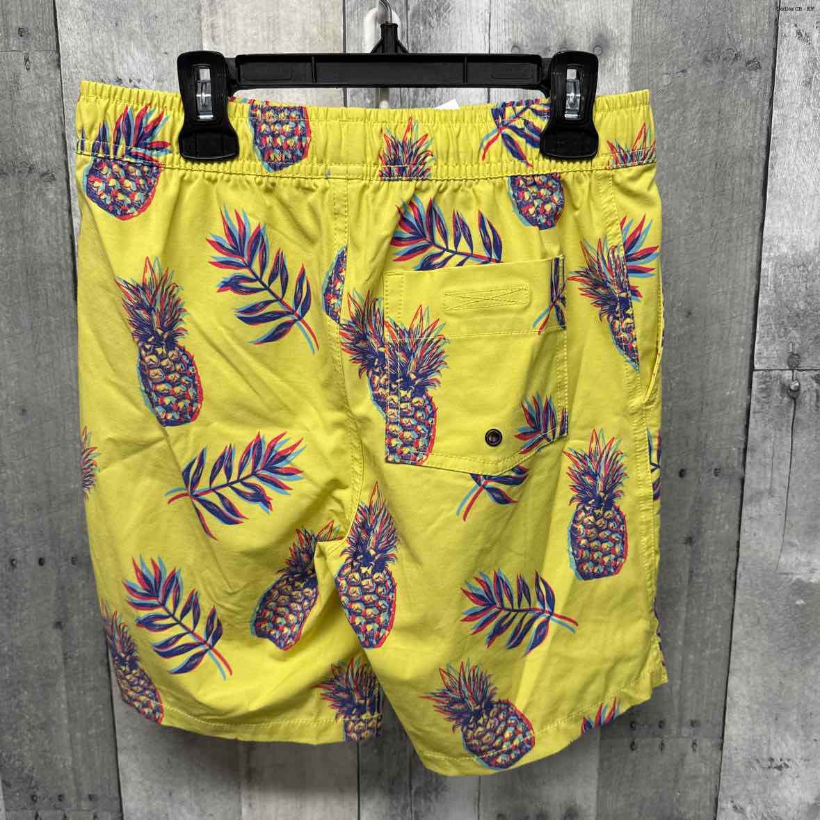 Size Large Yellow Print B Brand Swim Trunks - OodlesCB
