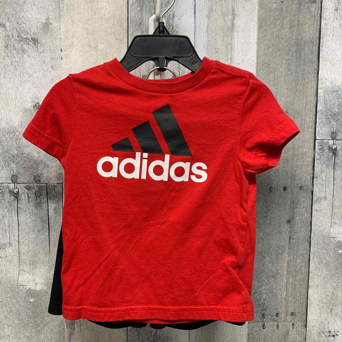 Size 18 Months Red/Black Sport Brand Shirt/Shorts