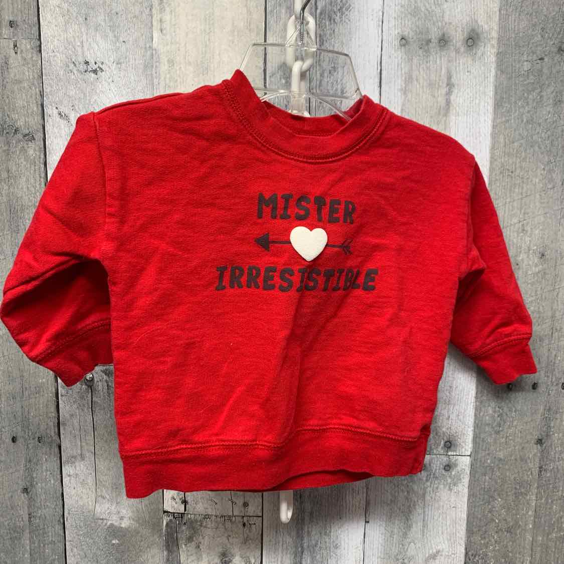 Size 12 Months Red Graphic Just One You Long Sleeve Shirt