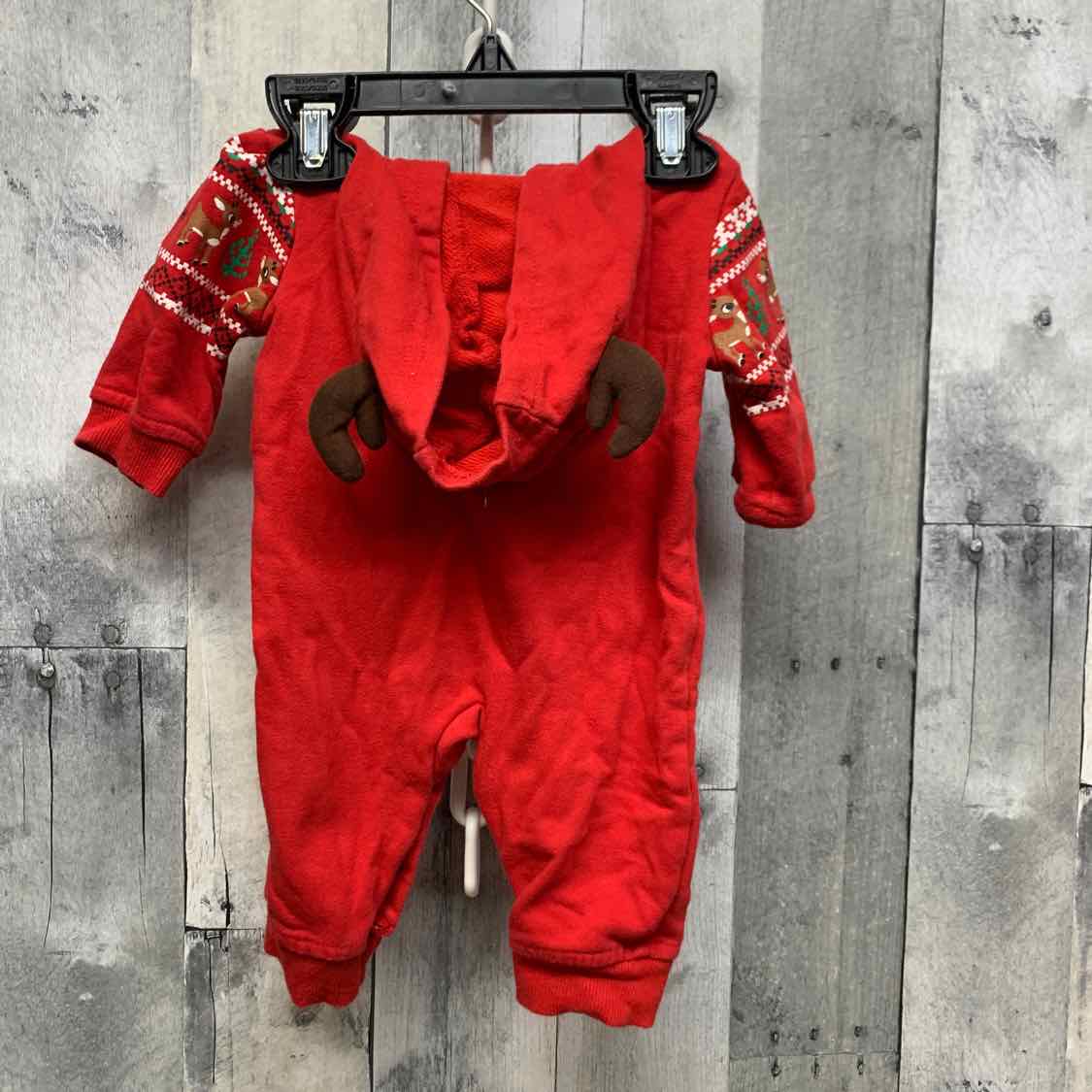 Size 3 Months Red Graphic B Brand Romper