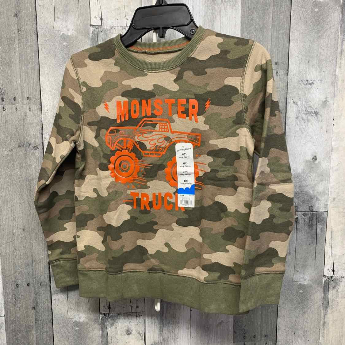 Size 7 Green Camo Jumping Beans Sweat Shirt
