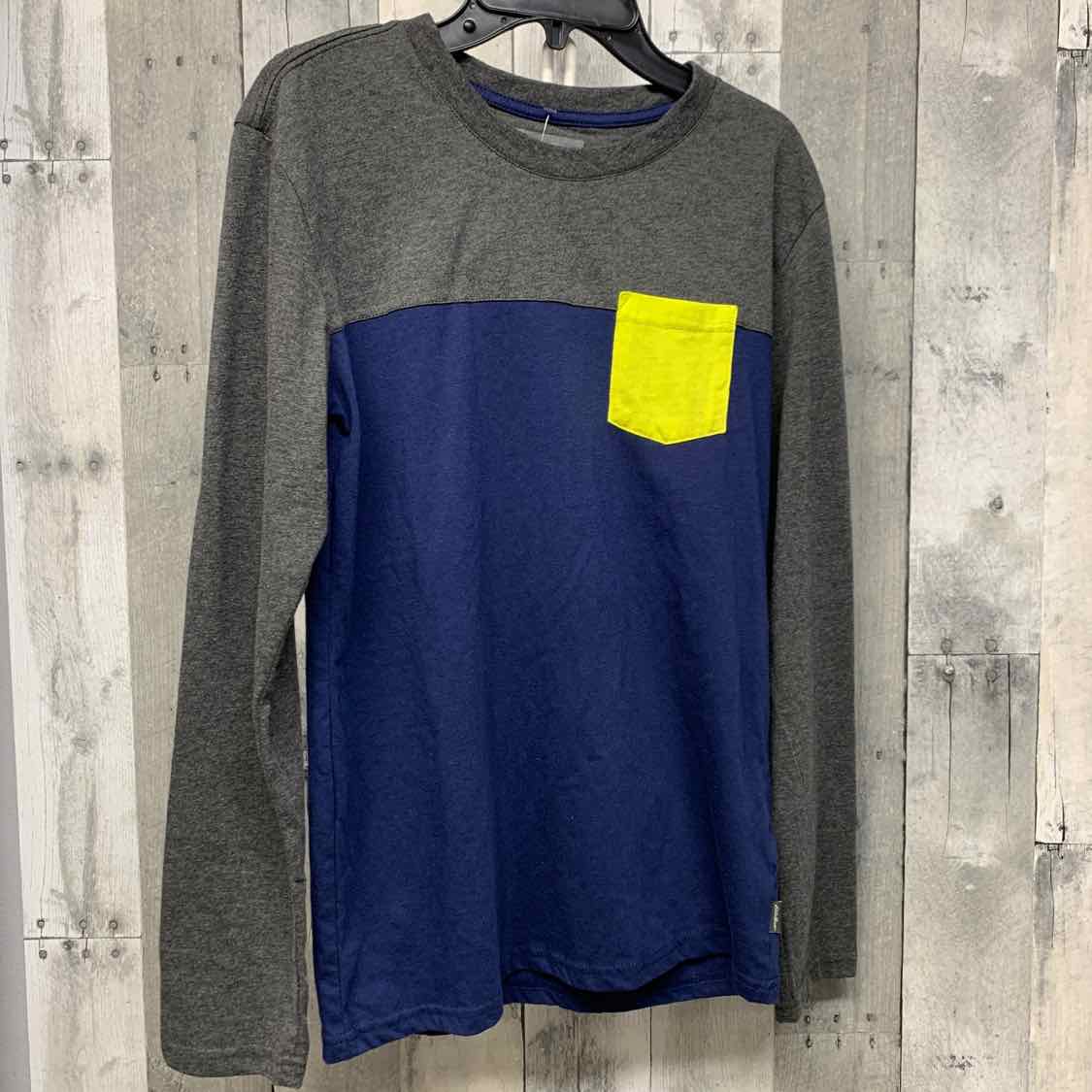 Size 16 Gray/Navy Eddie Bauer Long Sleeve Shirt
