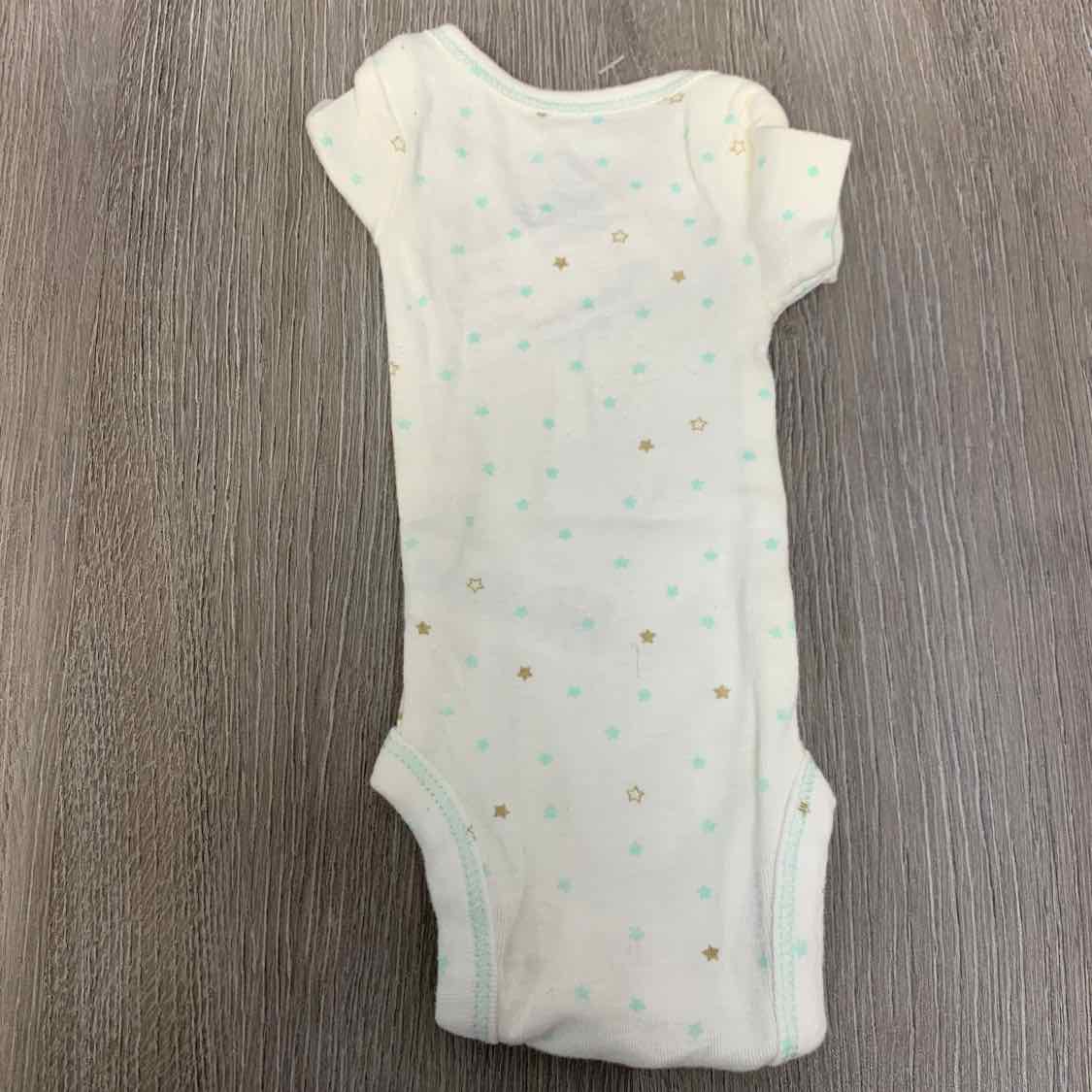 Size Preemie White Print Precious First Bodysuit