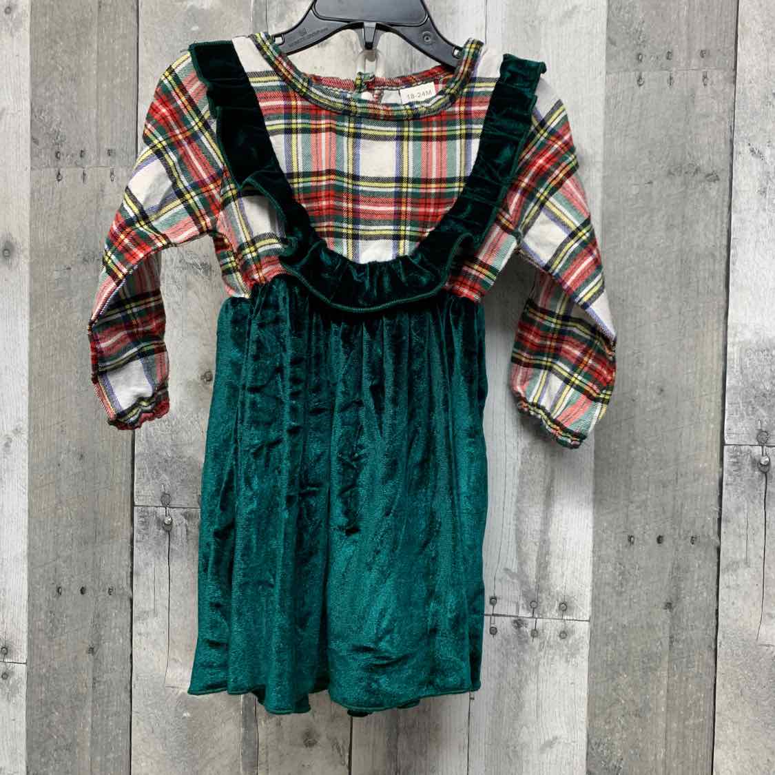 Size 18-24 Months Green B Brand LS Dress