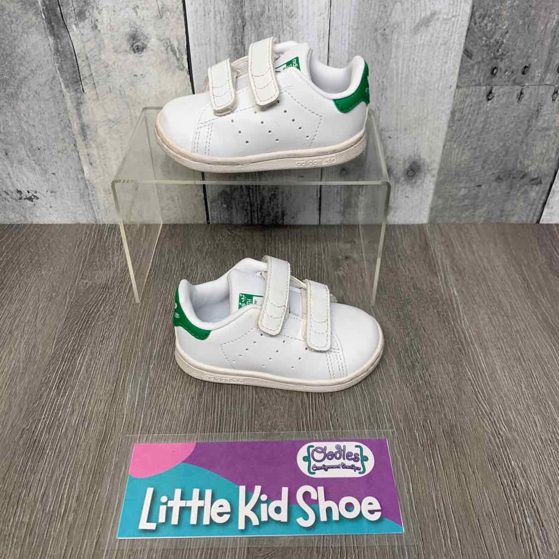 Size 5 White/Green Sport Brand Sneakers