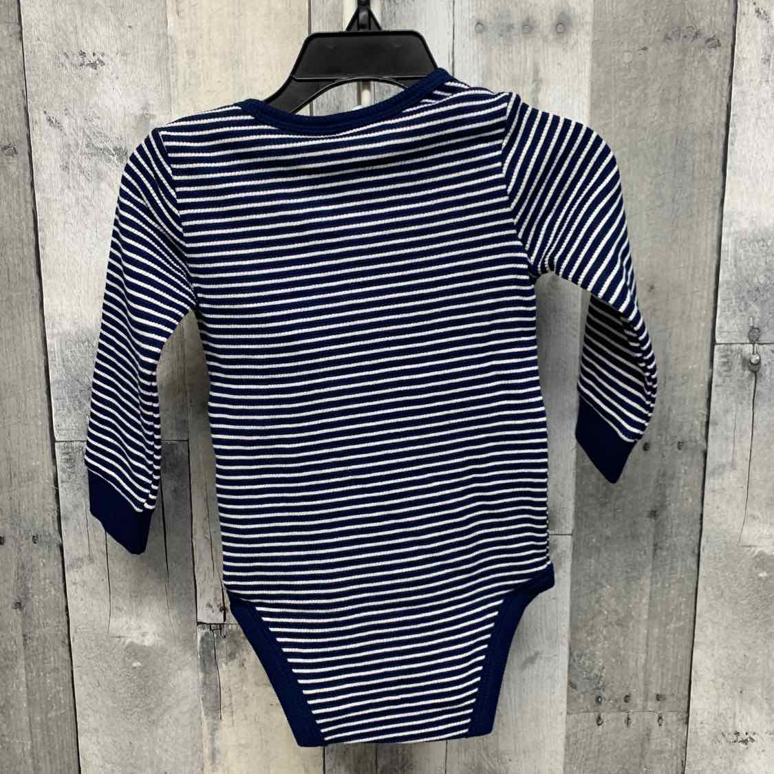 Size 12 Months Navy Striped Simple Joys Bodysuit