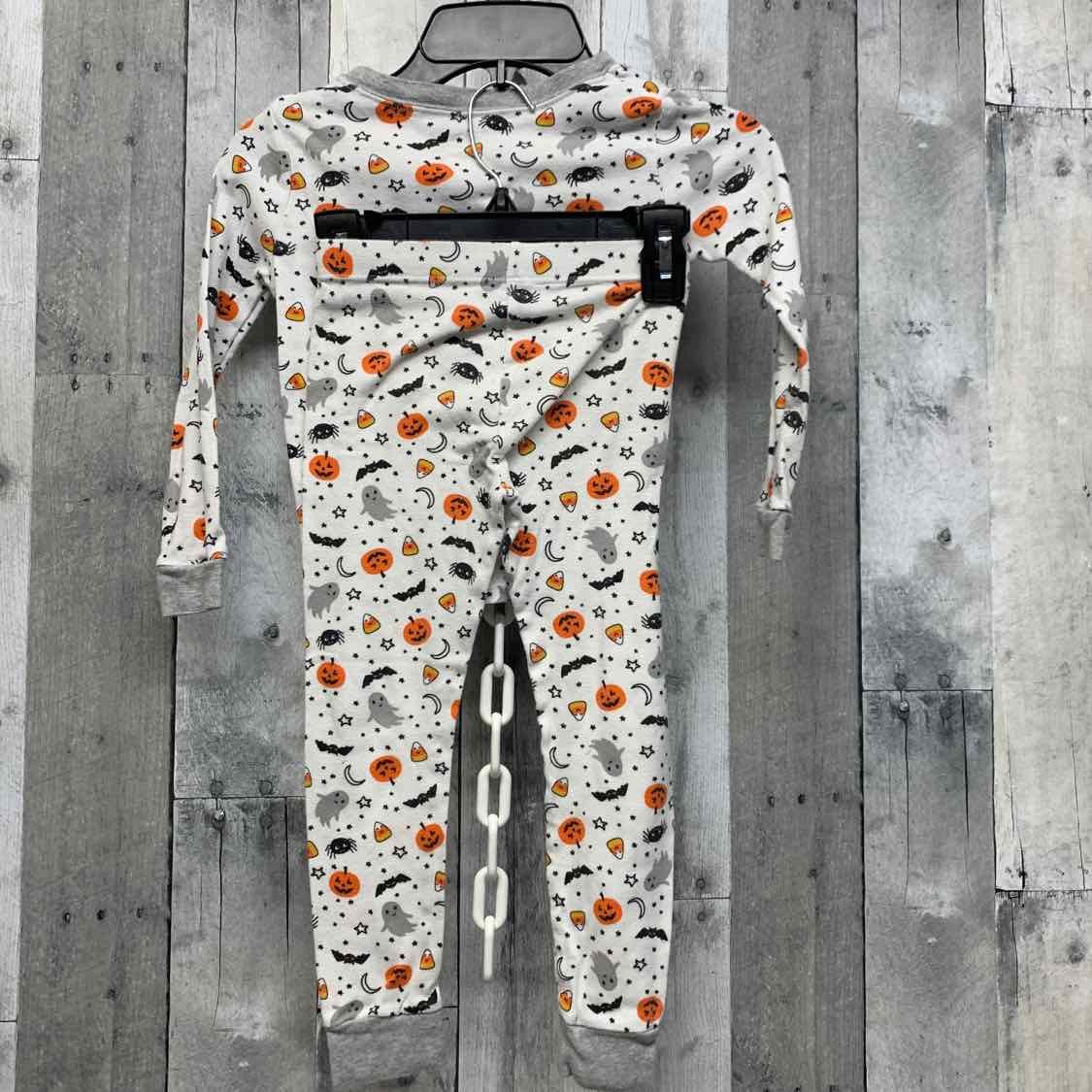 Size 5 White Print Holiday Brands 2pc PJs