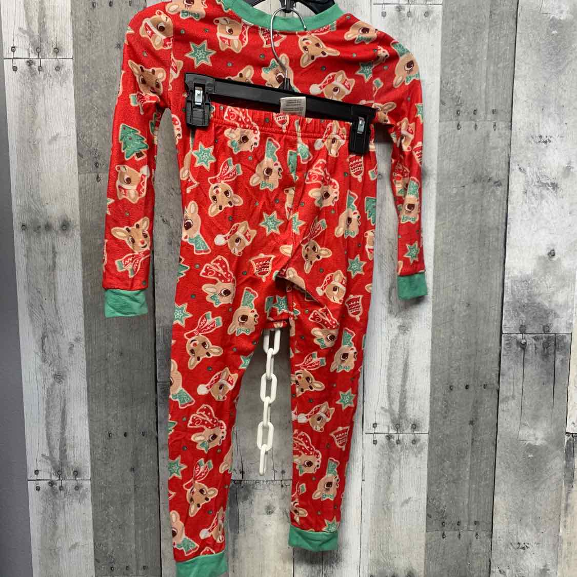 Size 5T Red Print Holiday Brands 2pc PJs