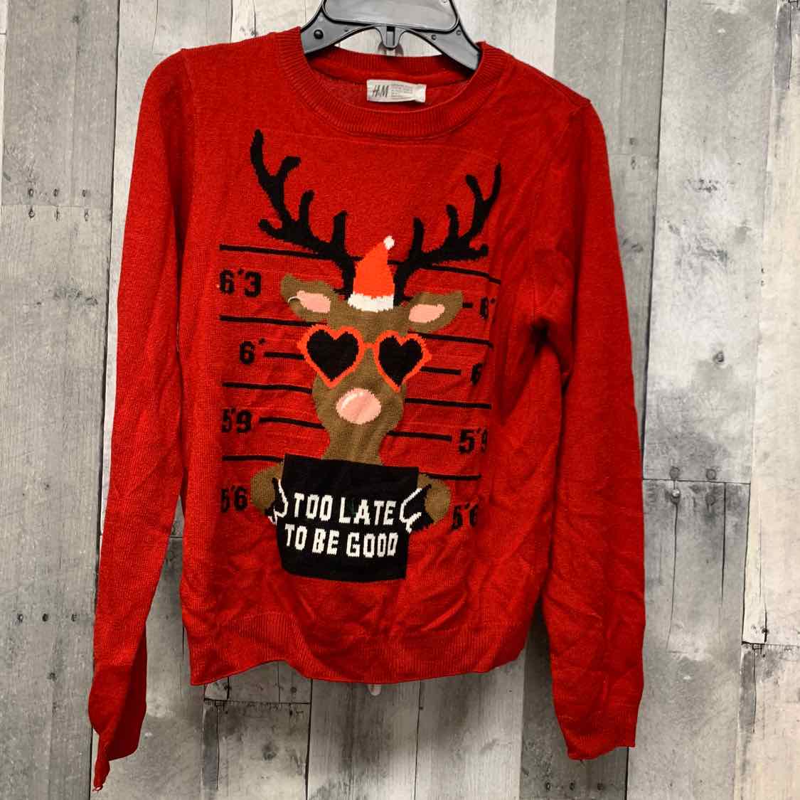 Size 12/14 Red Graphic H&M Sweater