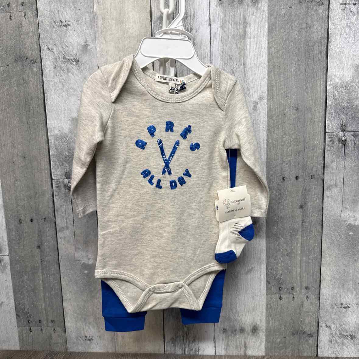 Size 6 Months Gray/Blue B Brand Shirt/Pants