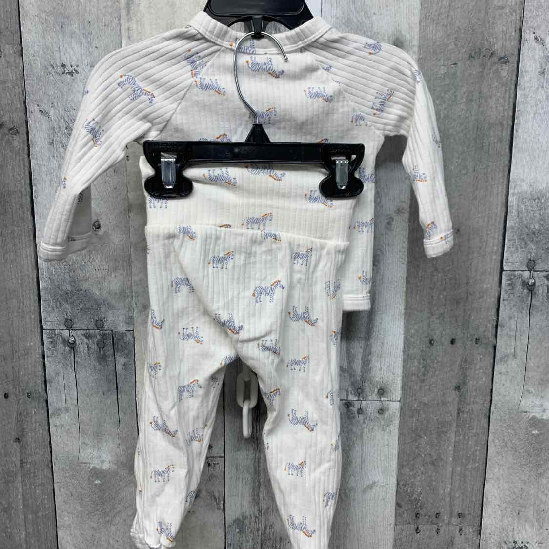 Size 6 Months White/Blue Just One You Shirt/Leggings