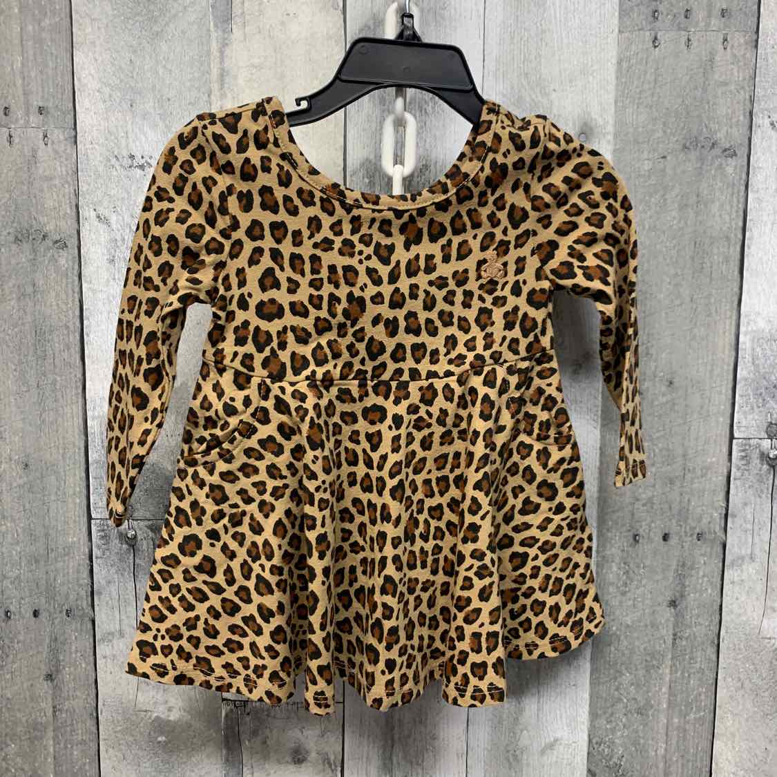 Size 12-18 Months Tan Animal Print Gap LS Dress