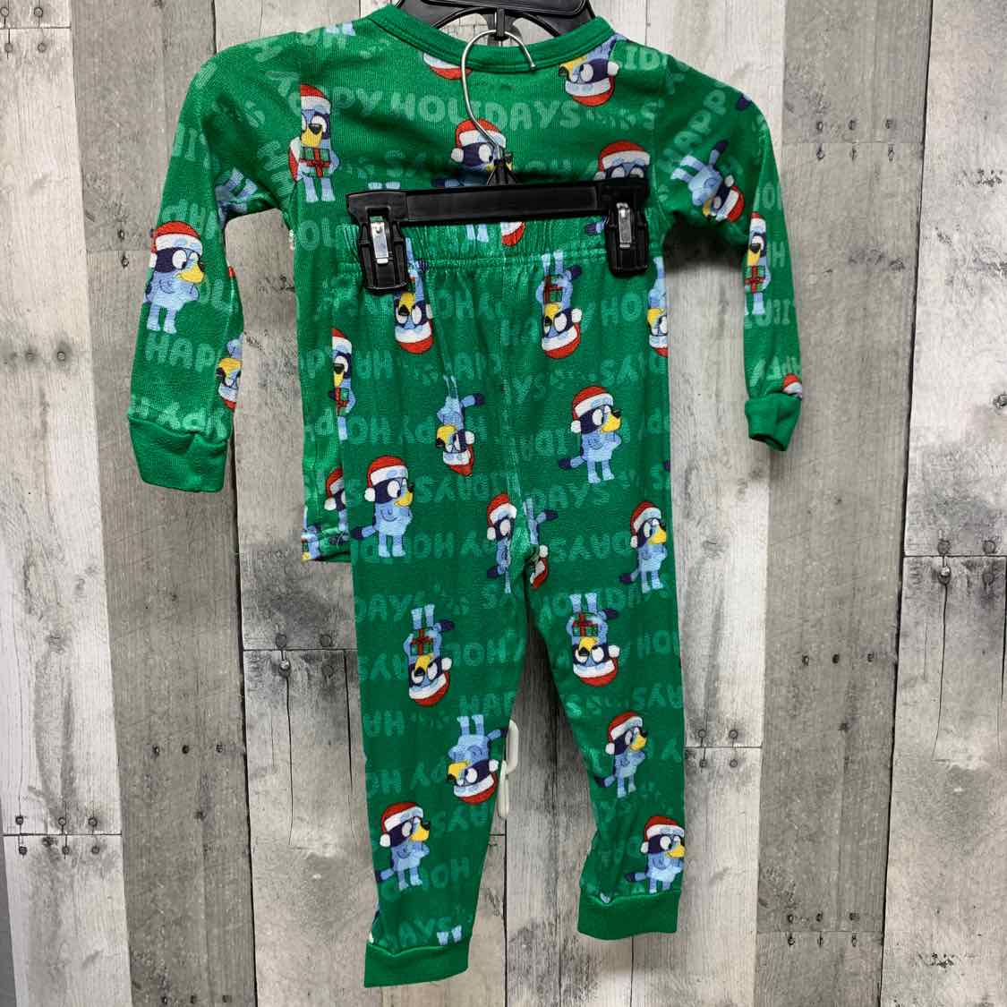 Size 4T Green/Blue Disney 2pc PJs