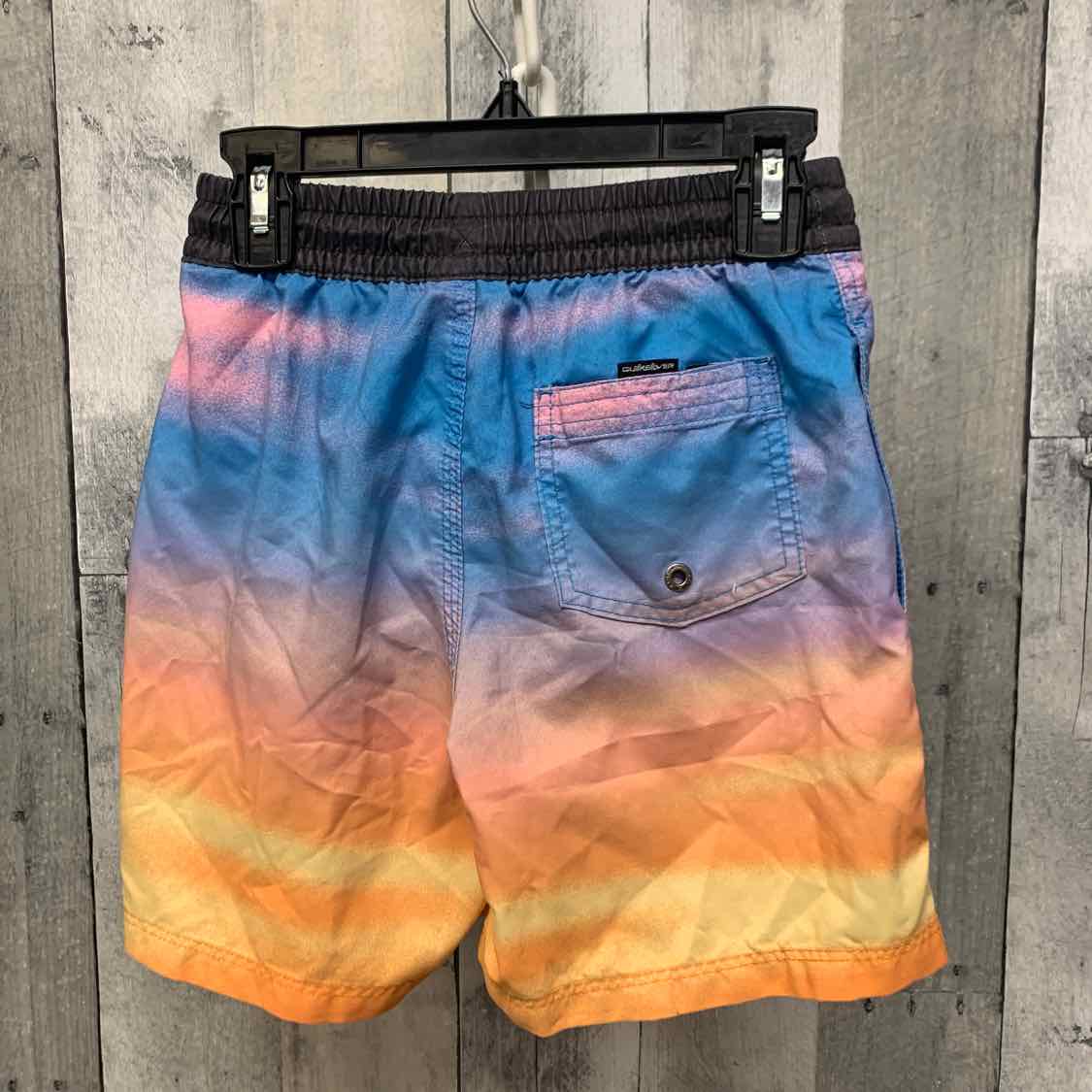 Size 7 Orange/Purple Quiksilver Swim Trunks