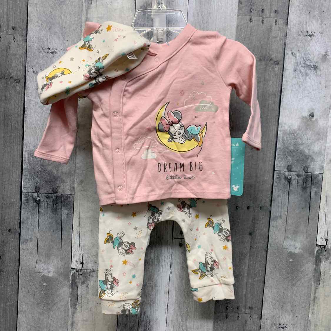 Size 3/6 White/Pink Disney Shirt/Pants