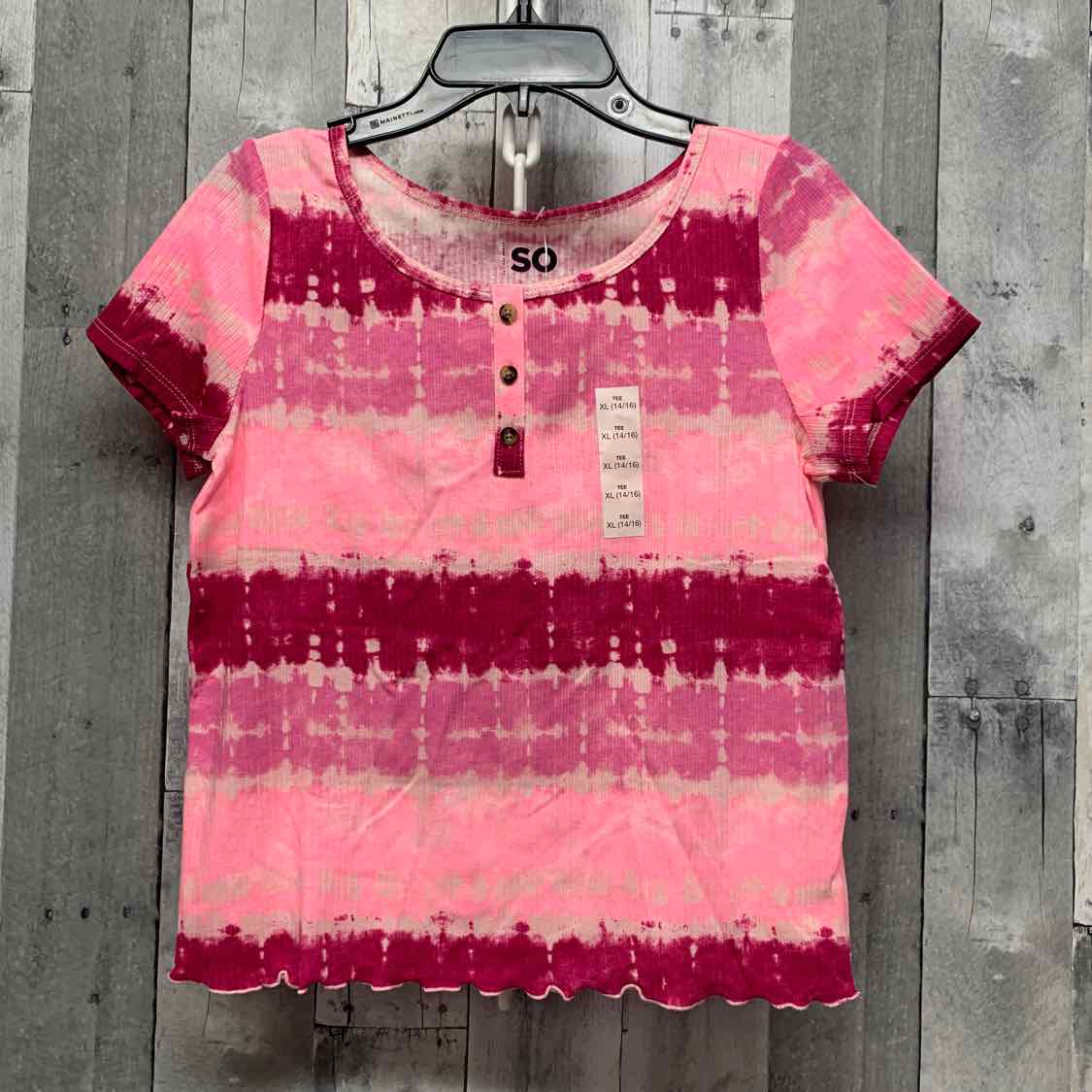 Size 14/16 Pink SO Short Sleeve Shirt - OodlesCB