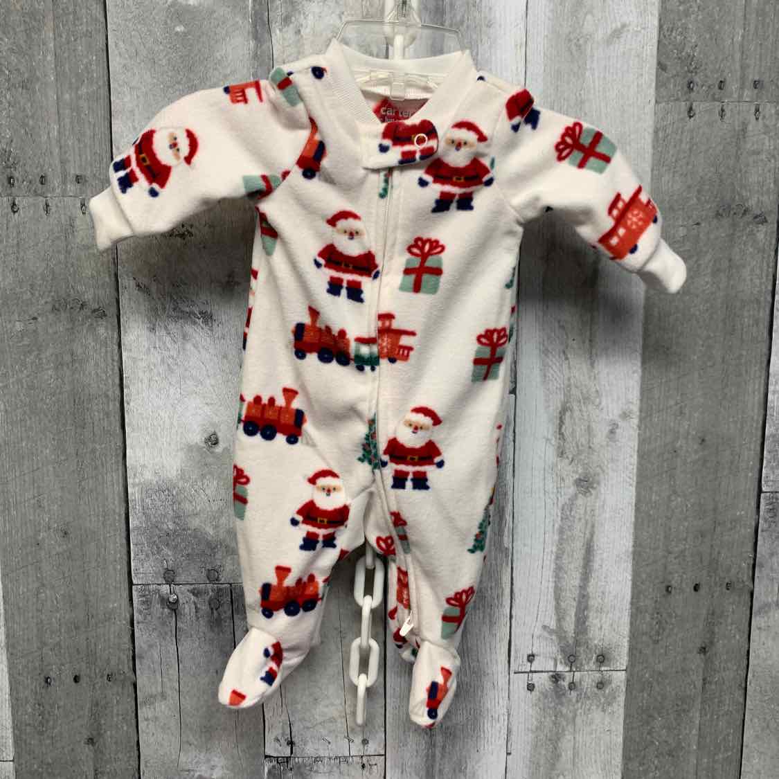 Size Newborn Red/White Just One You Footy PJs