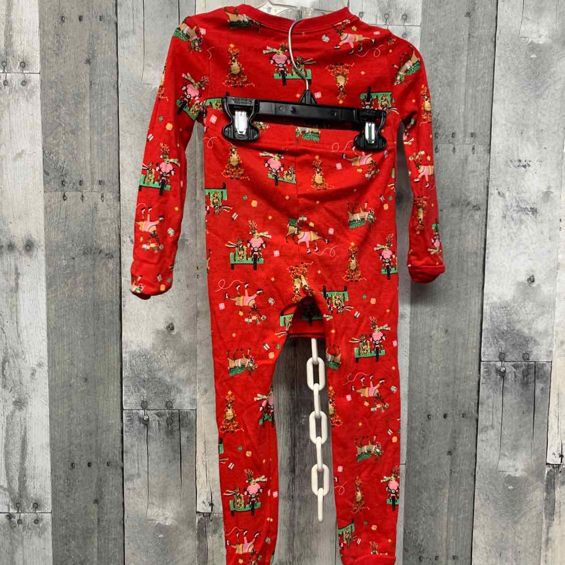 Size 2T Red Print Old Navy 2pc PJs