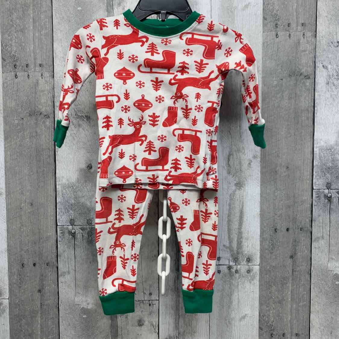 Size 12 Months Red/White Carter's 2pc PJs