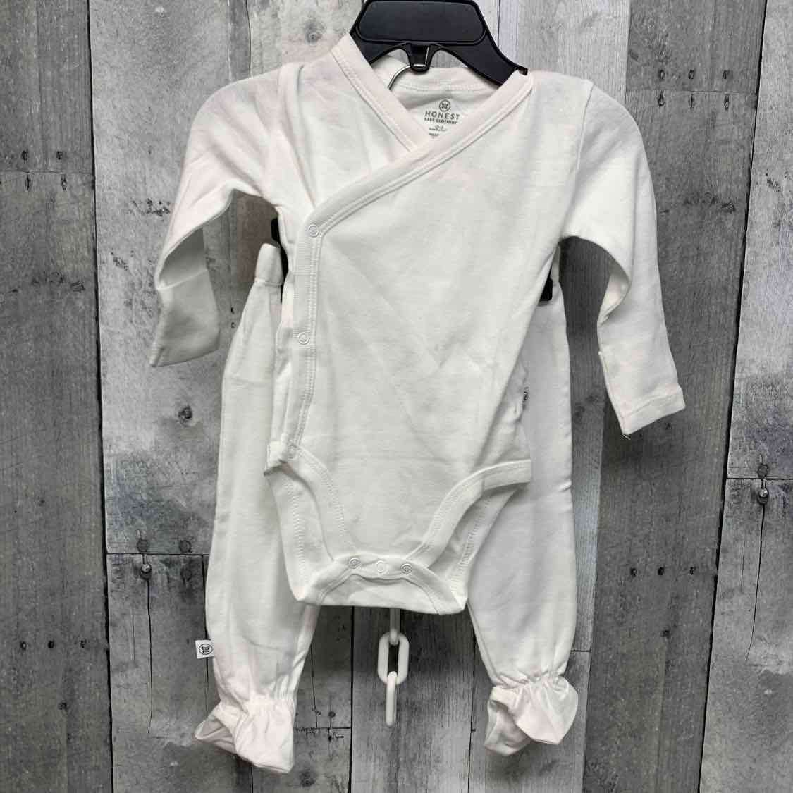 Size 0-3 Months White Name Brand Shirt/Pants