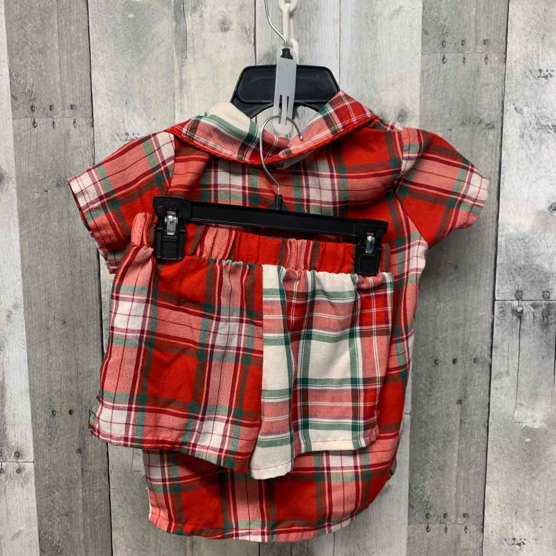 Size 6/7 Red Plaid Art Class 2pc PJs