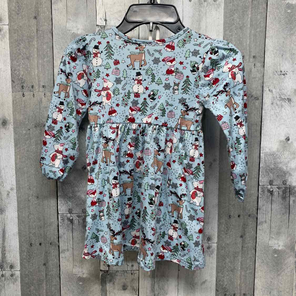 Size 4T Blue Print Picapino LS Dress
