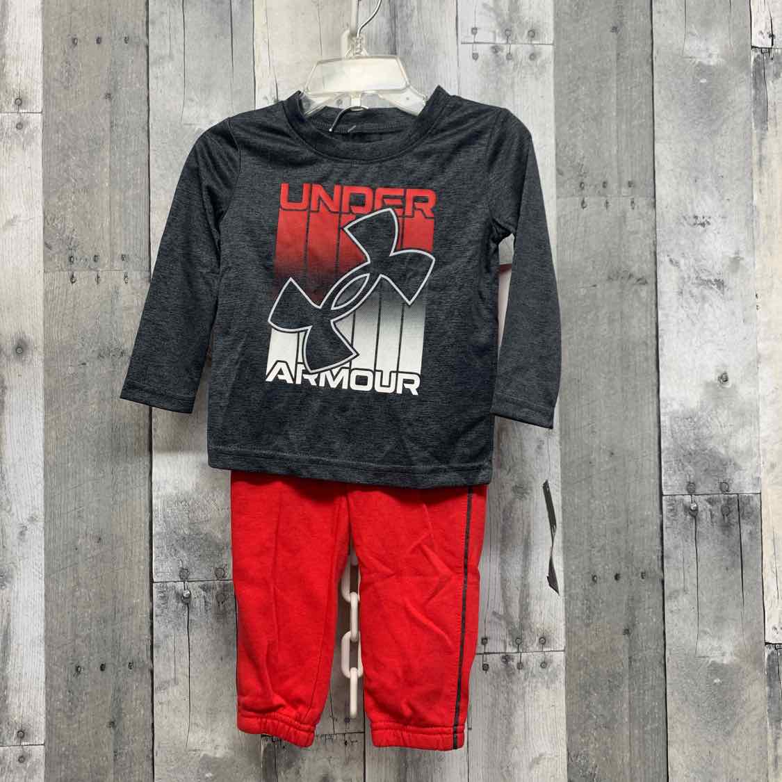 Size 12 Months Gray/Red Sport Brand Shirt/Pants