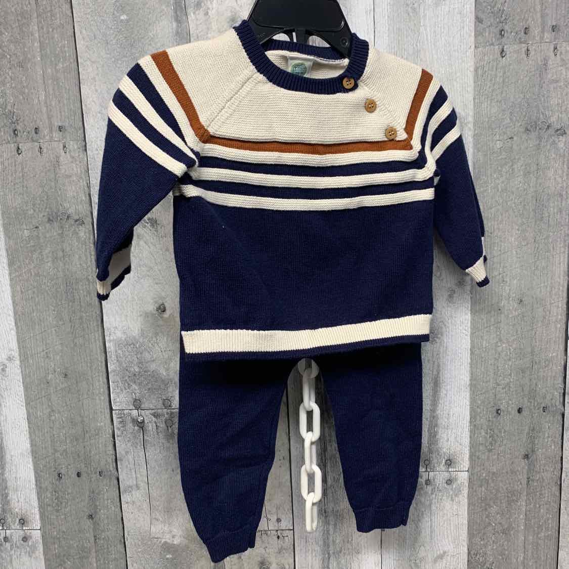 Size 9 Months Navy/White Little Me Shirt/Pants