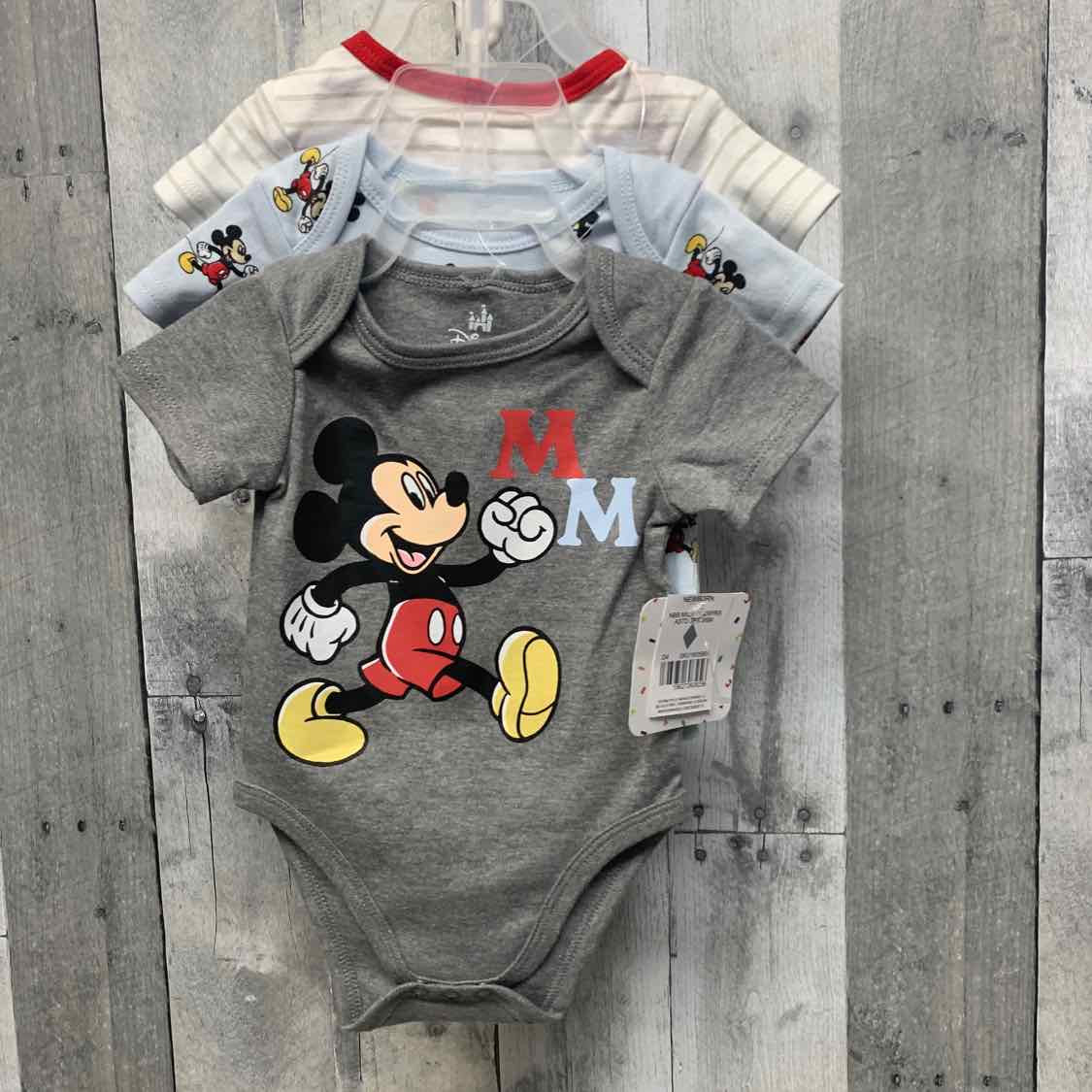 Size 3-6 Months Gray/Blue Disney Bodysuit