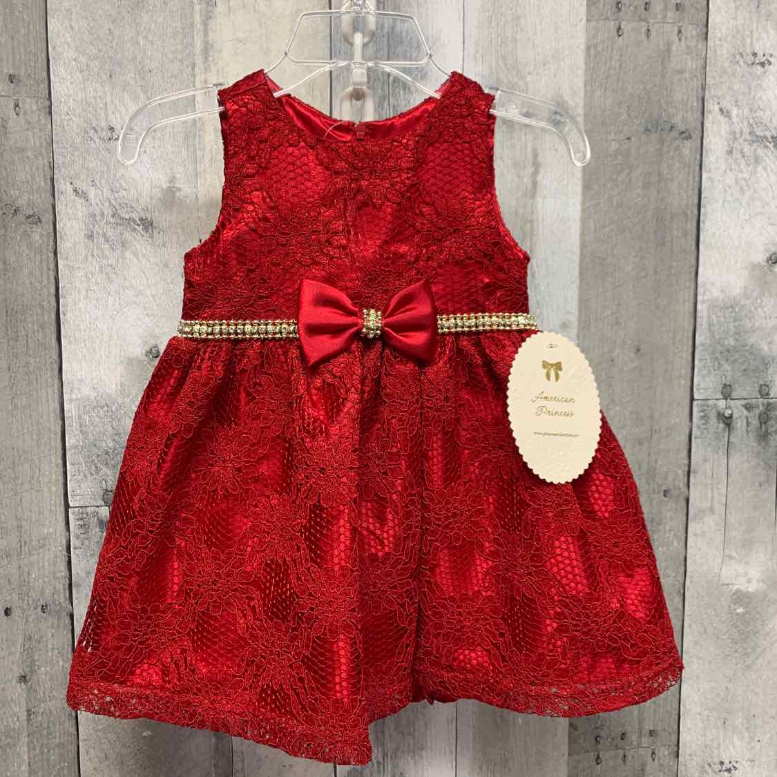 Size 12 Months Red American Princess Dress - Party