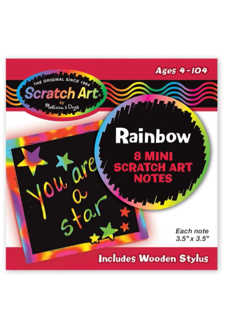 Melissa & Doug Rainbow Mini Scratch Art Notes