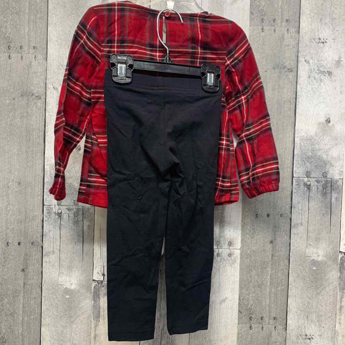 Size 2T Red Plaid Carter's Shirt/Pants