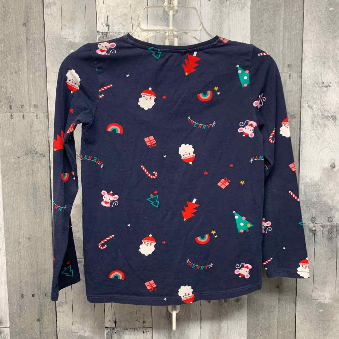 Size 6/8 Navy Print H&M Long Sleeve Shirt