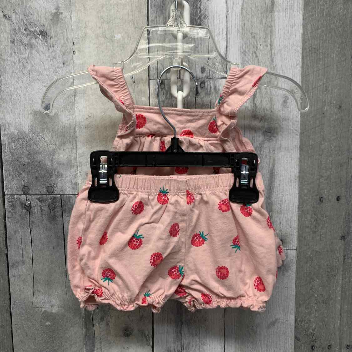 Size 6 Months Pink Print Just One You Shirt/Shorts