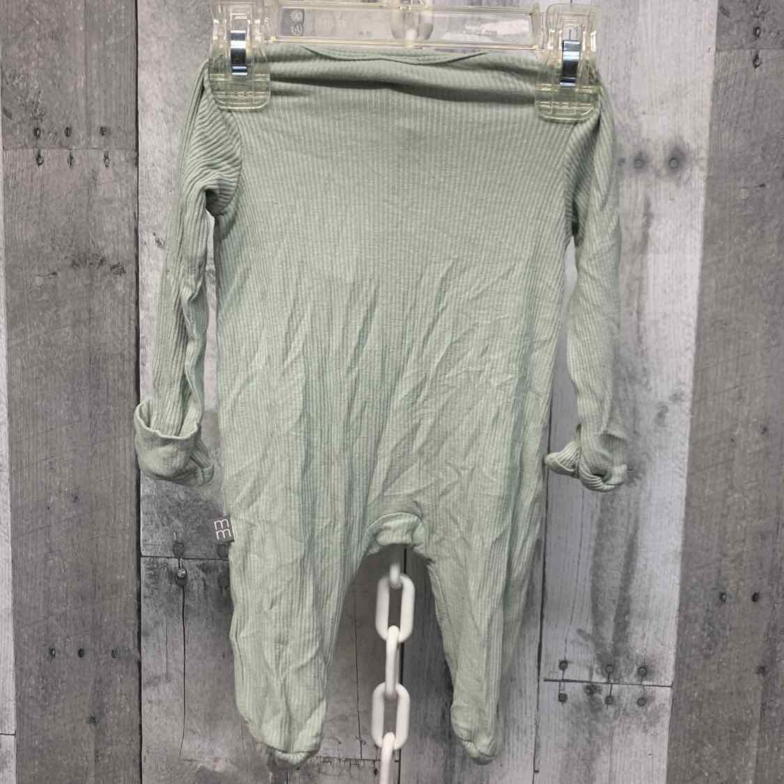 Size Newborn Green Modern Moments by Gerber Footy PJs - OodlesCB