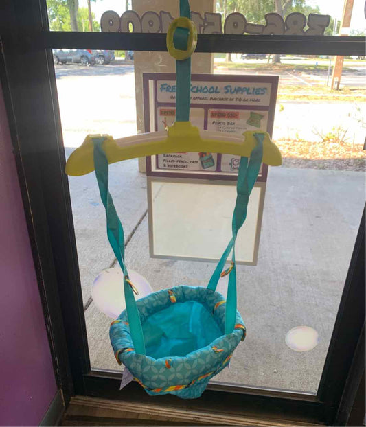 Bright Starts Green/Blue Doorway Jumper