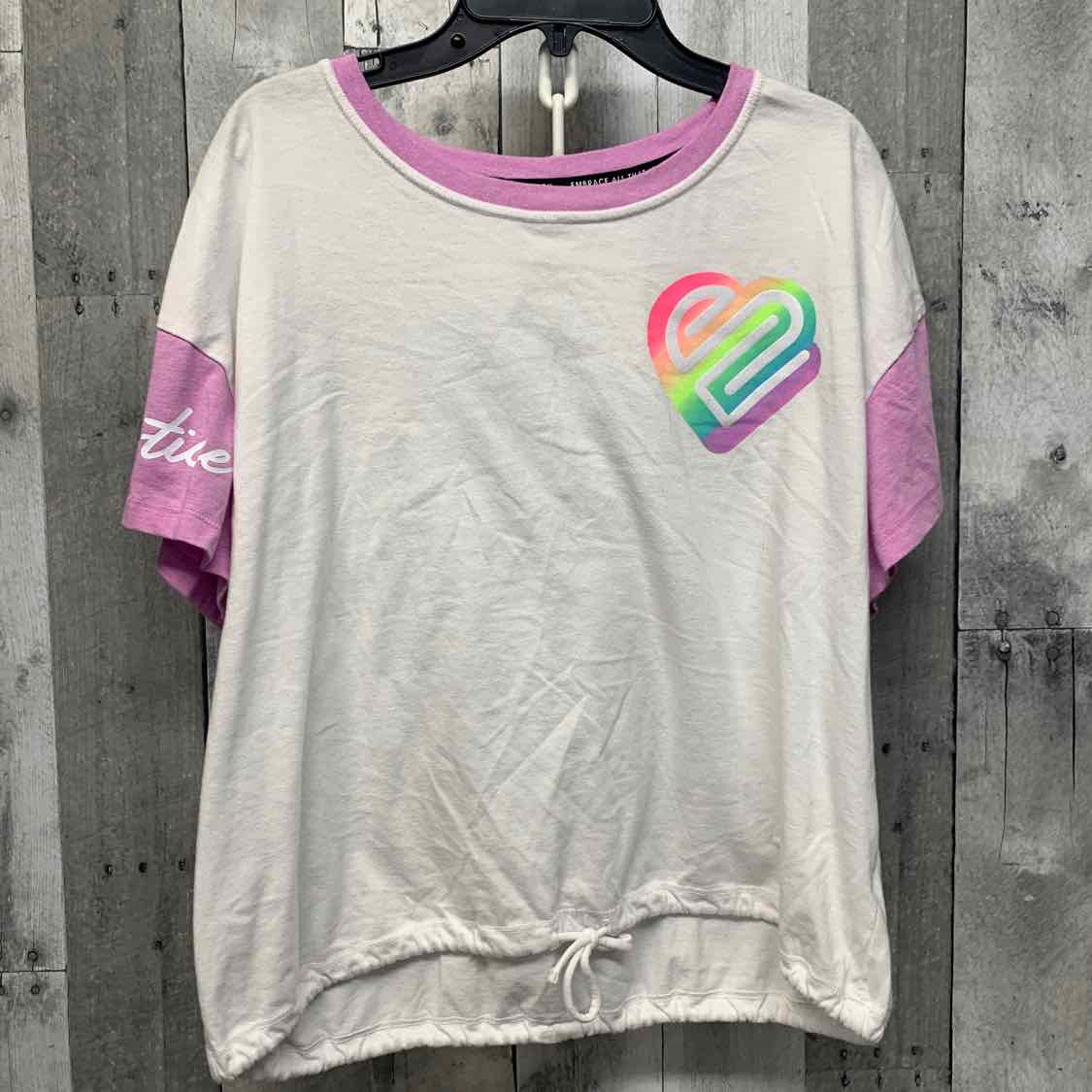 Size 16/18 White/Purple Justice T Shirt