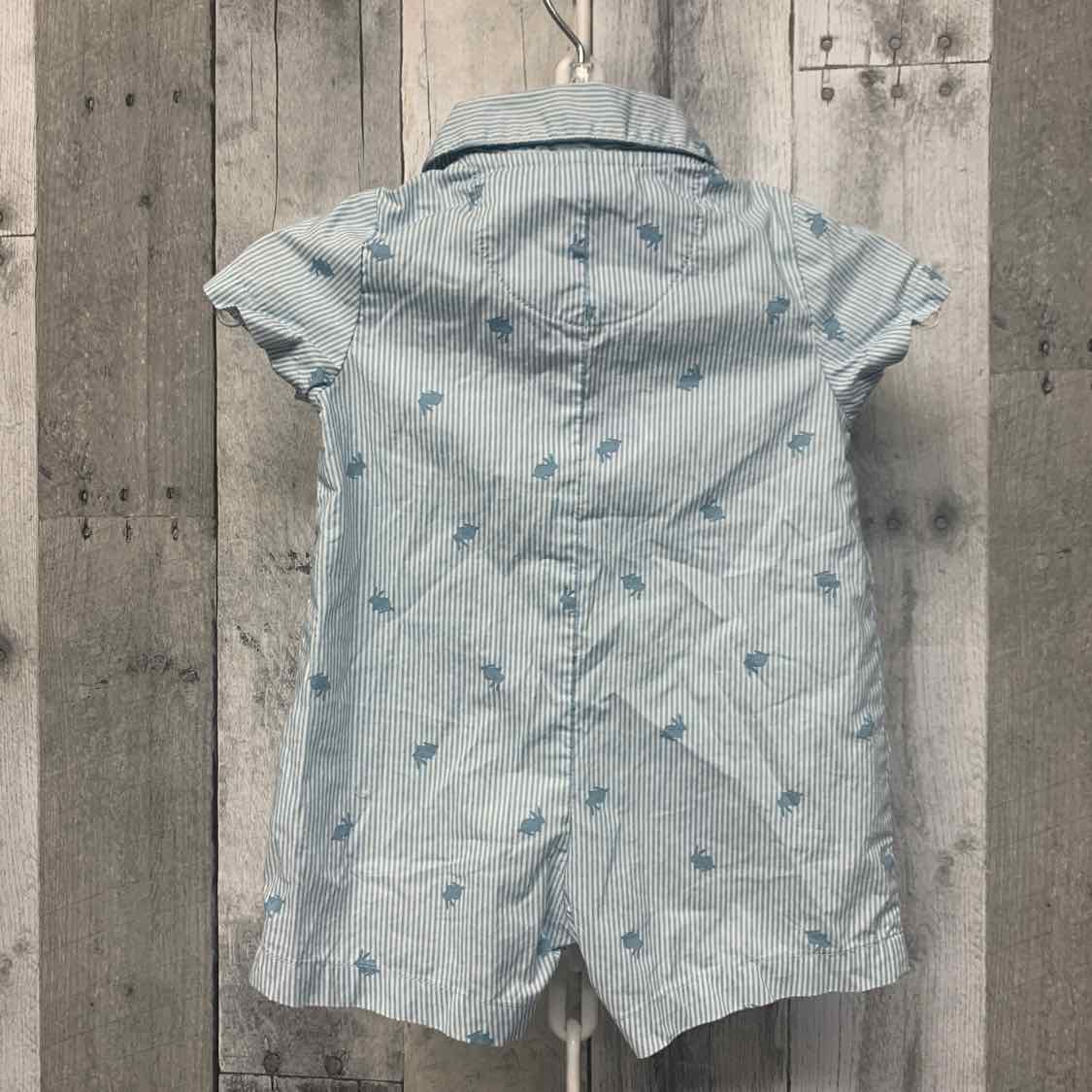 Size 3 Months Blue Print Child of Mine Romper - OodlesCB