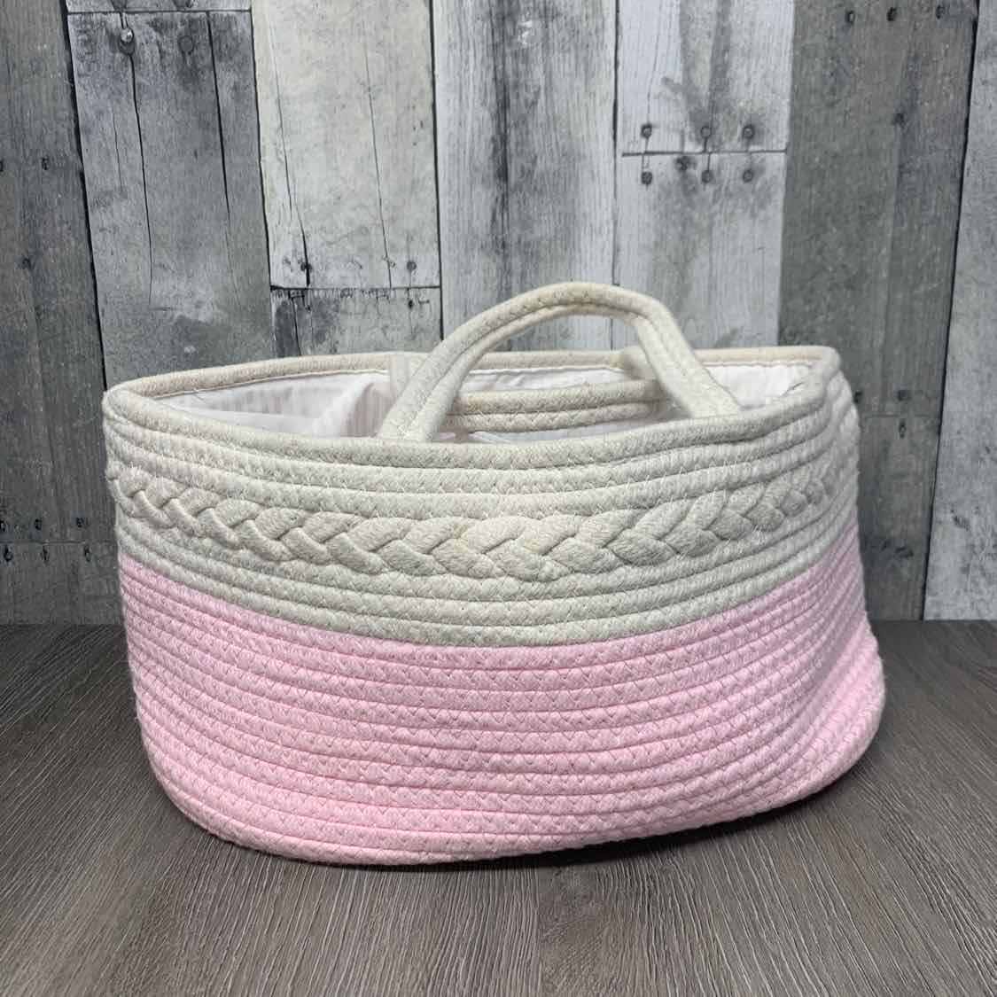 Generic Ivory/Pink Diaper Stacker/Organizer - OodlesCB