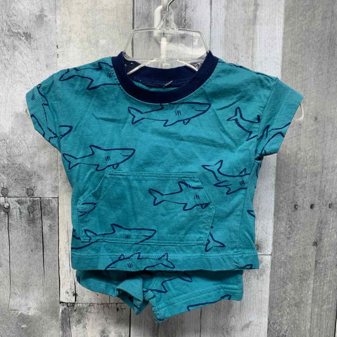 Size Newborn Teal/Navy Just One You Shirt/Shorts - OodlesCB