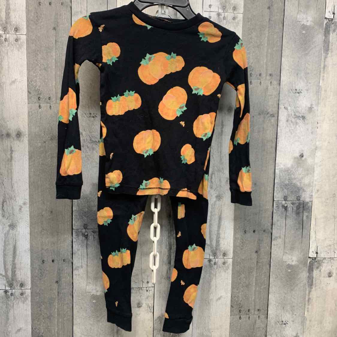 Size 5T Black/Orange Burt's Bees Baby 2pc PJs