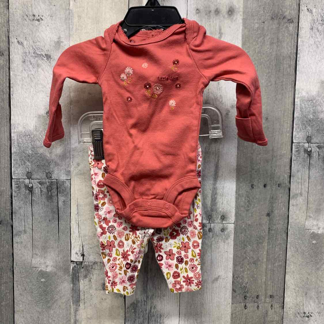 Size Newborn Pink/White Just One You Shirt/Pants