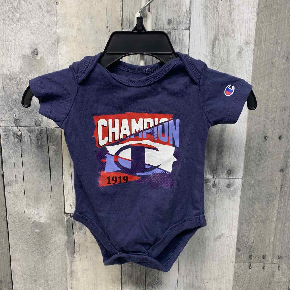 Size 3 Months Navy Graphic Champion Bodysuit