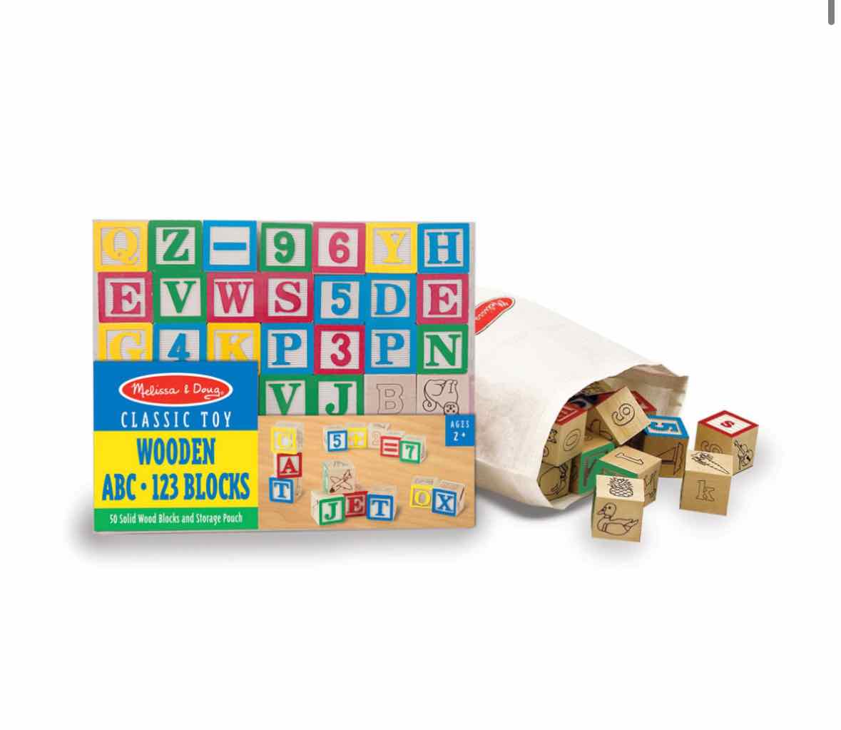 Melissa & Doug Wooden ABC/123 Blocks - OodlesCB