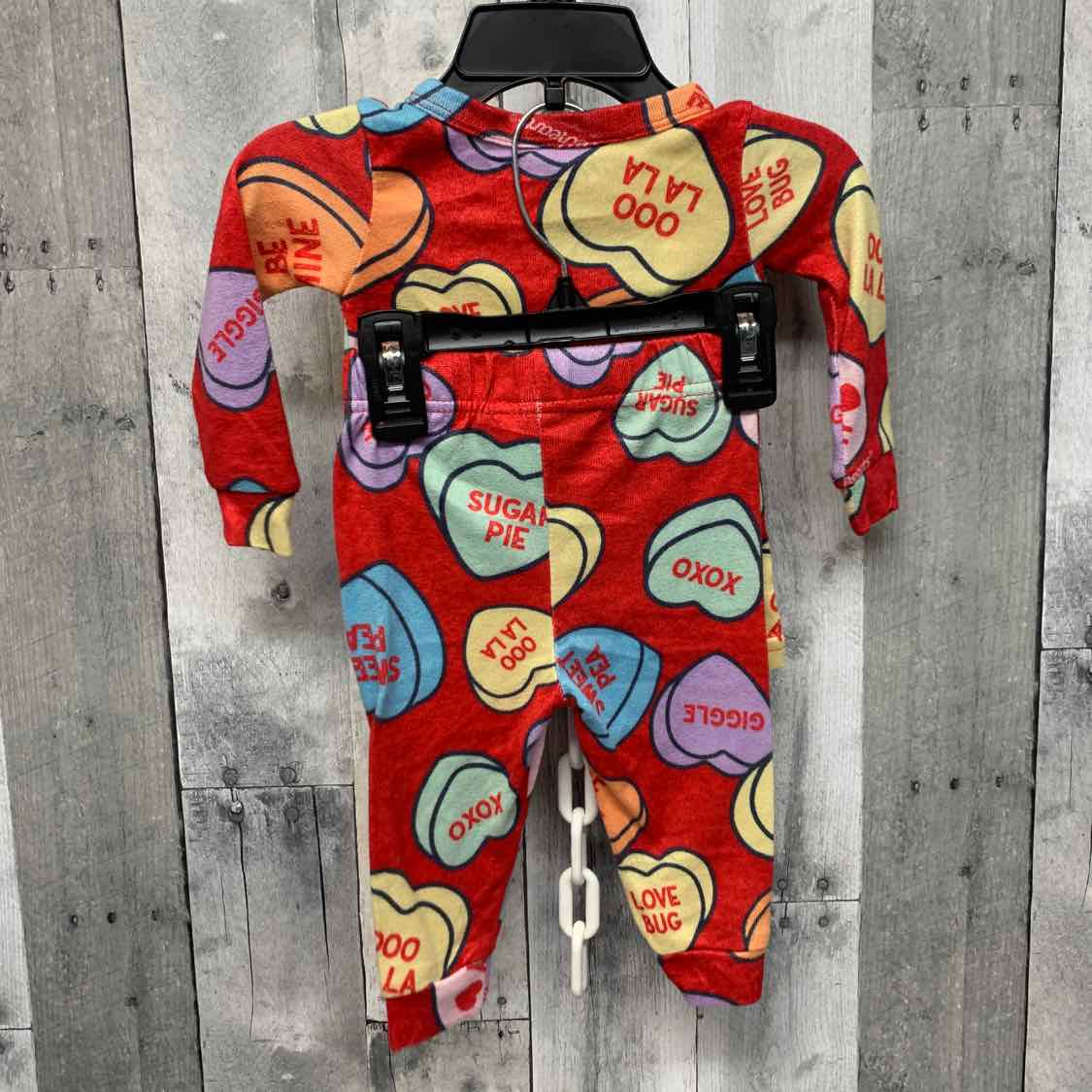Size 12 Months Red Print B Brand 2pc PJs