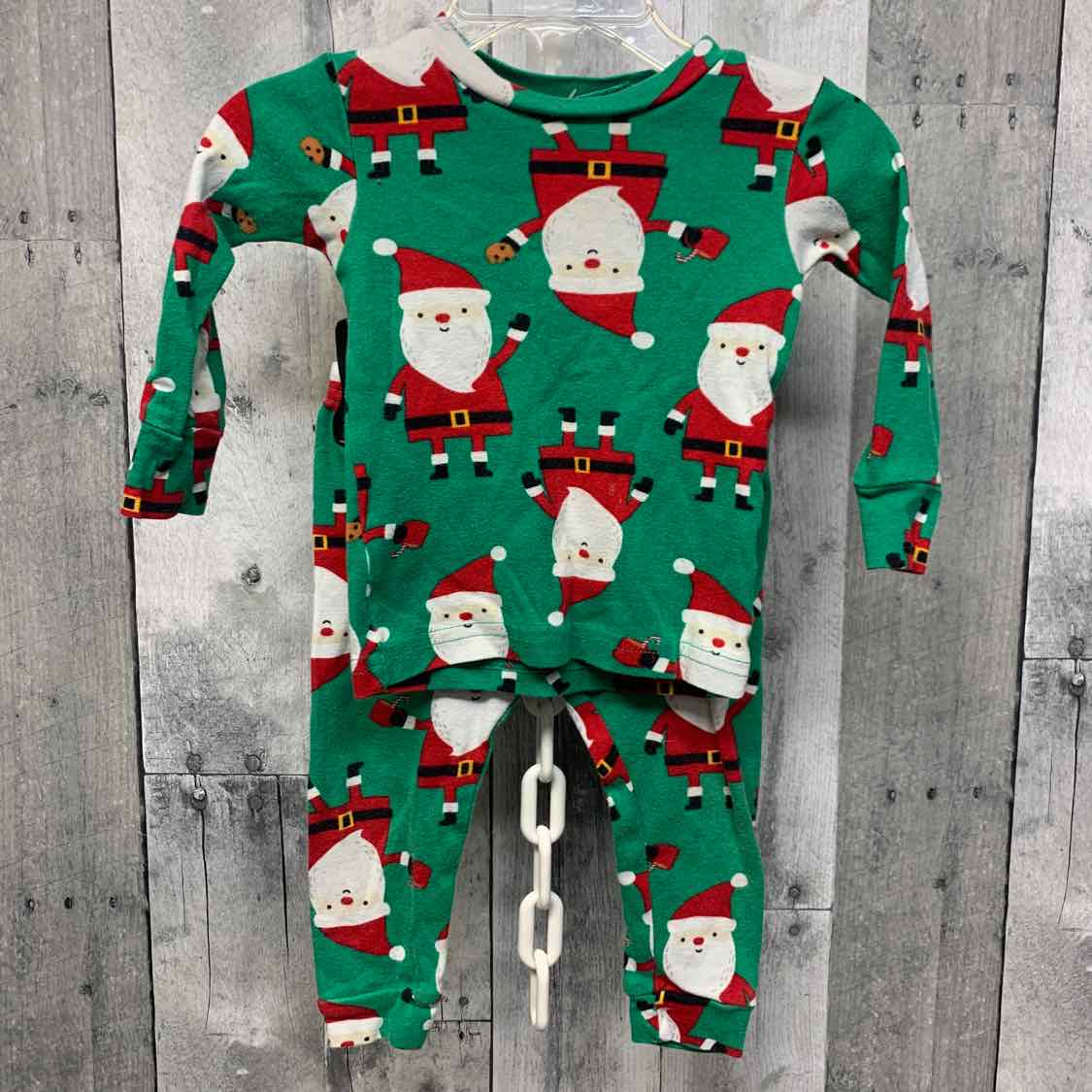 Size 12 Months Green/Red Just One You 2pc PJs