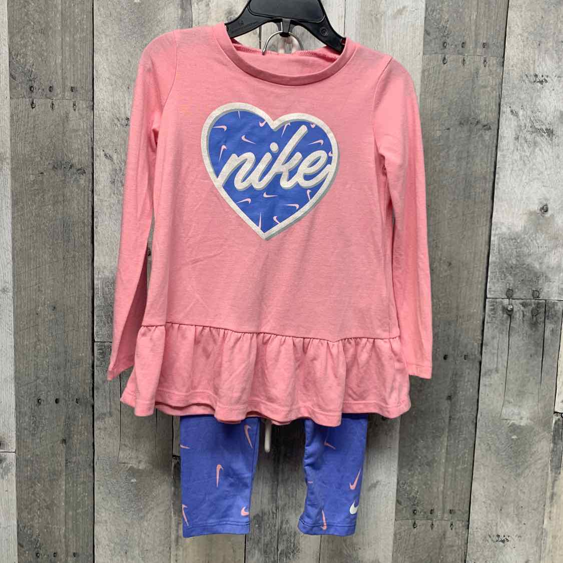Size 3T Pink/Blue Sport Brand Shirt/Leggings